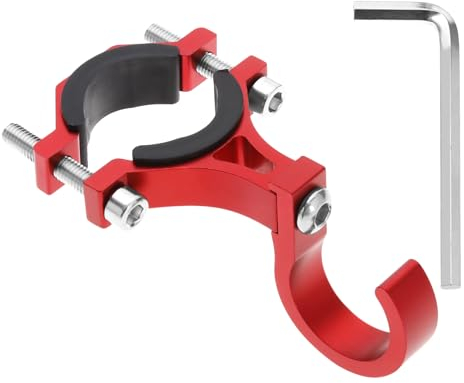 EMSea Gancio universale per scooter elettrico, in alluminio, multifunzione, accessorio per scooter elettrici, biciclette, moto, rosso