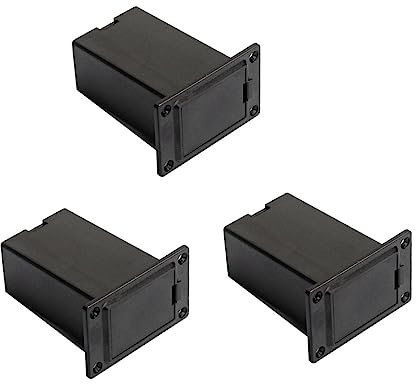 TOYANDONA 3pcs Durable Battery Box for Guitar Pickup Practical Black Case for Acoustic Electric Guitars Essential Accessory for Musicians