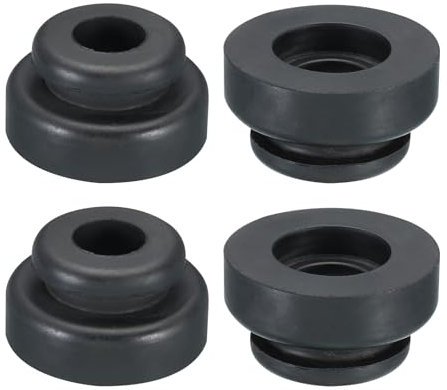 PATIKIL Soportes de Goma para Compresor de Refrigeración, Juego de 4 Almohadillas Antivibración para Aire Acondicionado, Refrigerador, Motor Eléctrico, Color Negro