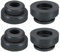 PATIKIL Soportes de Goma para Compresor de Refrigeración, Juego de 4 Almohadillas Antivibración para Aire Acondicionado, Refrigerador, Motor Eléctrico, Color Negro