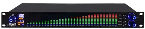 31-Band Stereo Graphic Equalizer, Audio Digital EQ Equalizer, LED Spectrum Display, 10 Preset Effects, Automatic Noise Reduction, DSP Processing Chip, Signal Processors for Recording Studio(1-channel)