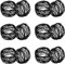 Kimona Handmade Decorations Schwarze Serviettenringe, Set mit 12 Metallgeflechten, für Hochzeiten, Dinnerpartys oder den täglichen Gebrauch (Schwarz, 12)