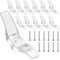 Blind String Holder, 12 PCS Cord Cleats for Blinds Rope Cleat with Screws Plastic Transparent Window Cord Cleats Blind Cord Holder Safety Wraps for Home Office Window Blinds Sun Shades Ropes