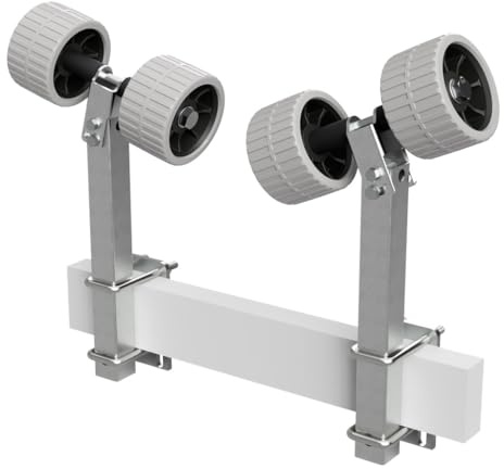 SUPROD 2er Pendelrollen Sliprollen Sliphilfe Bootstrailer Eva RKSRLB-2X2-EVA, Ø 120 mm