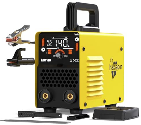 haxiaoer 2 in 1 ARC140 Welder 240V Full Kit - 140A MMA Lift TIG Stick Welder with Digital Smart LCD Display Inverter Arc Welding Machine, IGBT, 10 Welding Rods