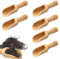 6 Pcs Wooden Scoops for Children Natural Wooden Scoop Spoon for Powder Bath Salts Wooden Scoops Kitchen Salt Spoon Wooden Teaspoons Laundry Scoop Washing Powder Scoop Spice Small Scoop