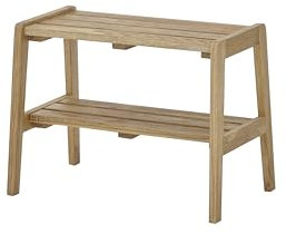 Robas Lund, Sitz-/Garderobenbank BANTRY, Eiche massiv, Natur geölt, A-Form mit Ablage, B/H/T: 60/45/36 cm