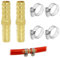 Conector de manguera de latón de 8 mm, 2 unidades, conector de manguera de latón de 8 mm (5/16 pulgadas), conector de púa recta, conector de latón para Agua, Combustible y Aire