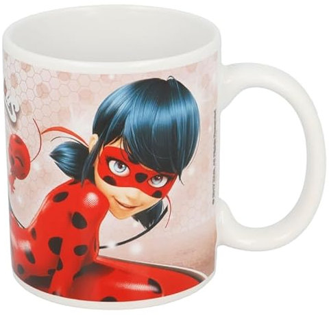 Miraculous Iconic TV Cartoon Charaktere Kaffeetasse Keramik Tasse 325 ml in Geschenkbox Weihnachten Geburtstag perfekt (miraculous)
