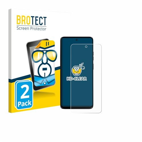 BROTECT Schutzfolie für Motorola Moto G56 | 2 Stück Transparenter Displayschutz Made in Germany Klare Displayschutz-Folie Clear Einfache Montage Case-Friendly