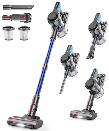 NADALY Cordless Vacuum Cleaner for Home, 8-in-1 Powerful Stick Vacuum Cordless with 45Mins Runtime, Anti-Tangle, Lightweight, 1.5L Dust Cup, Rechargeable Vacuum for Hardwood Floor Carpet Pet Hair