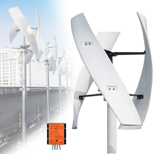 XCSCUK Kit generatore Eolico a 3 Pale da 8000 W, generatore Eolico Verticale Maglev, per casa o Campeggio (220V)