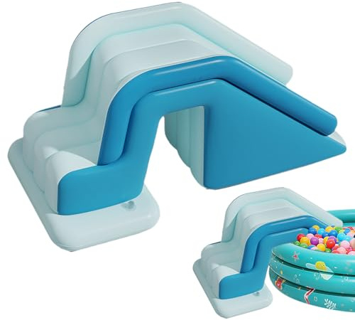 Scivolo gonfiabile per piscina – Scivoli gonfiabili pieghevoli – Grande scivolo con superficie antiscivolo per giardino campeggio