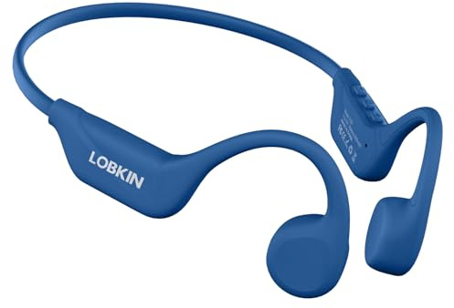LOBKIN Auriculares Conducción Osea, IPX5 Impermeables Cascos Conduccion Osea Bluetooth 5.4, Auriculares Oseos Inalambricos Oído Abierto para Fitness Ciclismo Correr
