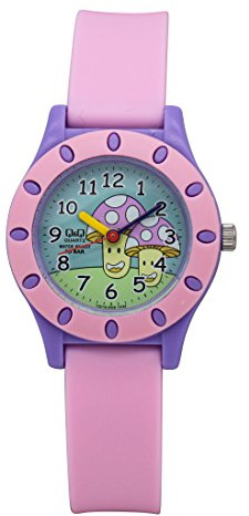 F & F Kid 's Pilze Uhr mit Pink Kunststoff Strap # vq13j009y von F & F