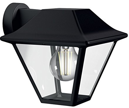 Philips myGarden Wandaussenleuchte Alpenglow, Schwarz, Kunststoff Diffusor, Gartenleuchte