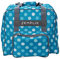 SEMPLIX Overlocktasche/Coverlocktasche Polka Dots, Groß, Stabil, für Transport/Aufbewahrung aller gängiger Maschinen, Petrol/Türkis 44x38x33cm