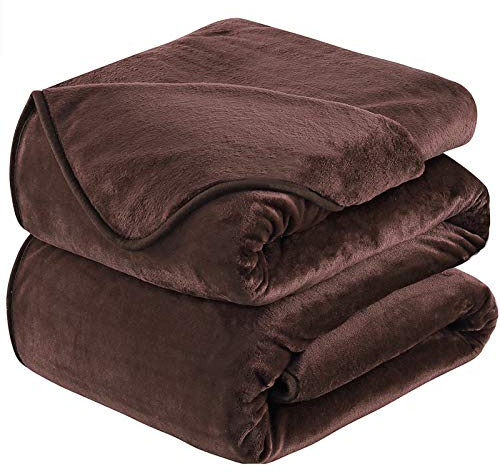 HOZY Kuscheldecke Flauschig Decke Fleecedecke - Wohndecke Warm Winter Weich, Kuscheldecke XXL, Decke Couch Blanket, Kuscheldecke Große, Sofa überwurfdecke, Decke Braun, 220x240cm