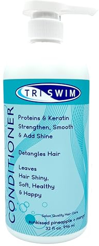 TRISWIM - Conditioner Haar für Schwimmer, Chlor Neutralisierend nach dem Schwimmen, Conditioner Haar Männer, Haar Conditioner Frauen - Ananas und Mango, 946 ml