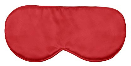 THXSILK 100% Seide Schlafmaske Frauen und Herren, Bequem und Super glatt Schlafmaske, Weich Augenschutz für Gute Nachtruhe, Gemütlich Reisen und Nickerchen (10x23cm, Rot)