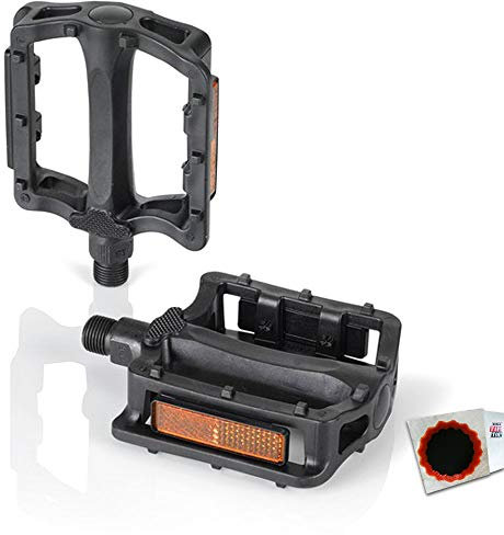 XLC MTB/ATB Freestyle Pedal PD-M27 Kunststoffköper Schwarz + Flicken Pedale