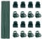 50PCS Garden Canes Plant Support Sticks Flower Sticks Green Plant Stakes with 100PCS Plant Supports Clips for Home Garden Plant Flower (15.7inch/40cm)