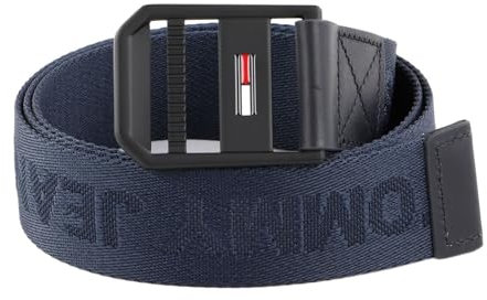 Tommy Jeans Herren TJM Elevated Webbing 3.5 AM0AM09002 Gürtel, Blau, 85
