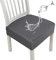 JUNZHE Diamond Lattice - Fundas Impermeables para Asientos de sillas para sillas de Comedor,Cocina, Fundas extraíbles y Lavables para Cojines de Asiento de Silla (Gris Oscuro,2 Piezas)