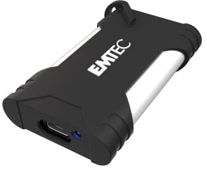 EMTEC - Disque SSD Externe X210G Gaming Portable 2 To, 2 TB - ECSSD2TX210G - USB-C 3.2 Gen2 - Jusqu'à 1100MB/s - 3D NAND Flash - Stockage Documents, Musique, Vidéos HD Nomade