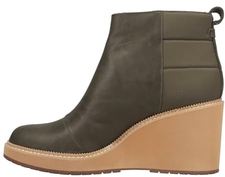 TOMS Damen Women_Boot_Water Resistant Tarmac Olive Leather/Qu Wanderstiefel, Wasserresistant Tarm, 39 EU