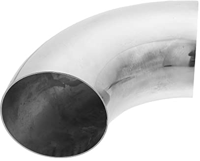 X AUTOHAUX 1pcs OD 4 Inch 90 Degree Mandrel Bend Elbow Silver Tone | SS304 Stainless Steel Bend Tube, for Car Modified Exhaust System, Exhaust Elbow Pipe