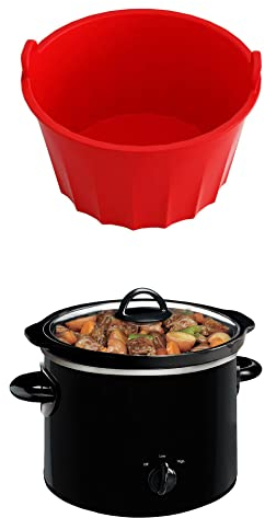 Revêtement en silicone pour mijoteuse de 6 à 8 litres, réutilisable et étanche, passe au lave-vaisselle pour casserole de 6 à 8 litres