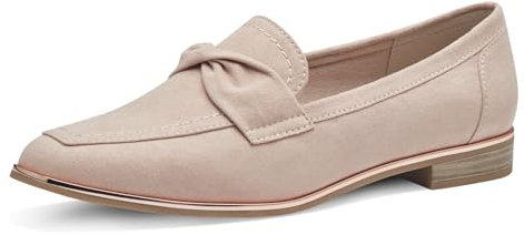 MARCO TOZZI Damen Slipper mit Blockabsatz Vegan, Beige (Powder), 39 EU