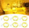 BOLWEO LED Lichterkette Batterie 6 Stück 2m 20Leds Warmweiß Mini LED Lichterkette mit Batterie Kupfer Drahtlichterkette für Party, Weihnachten, Halloween, Schlafzimmer, Lichter Flasche Dekoration