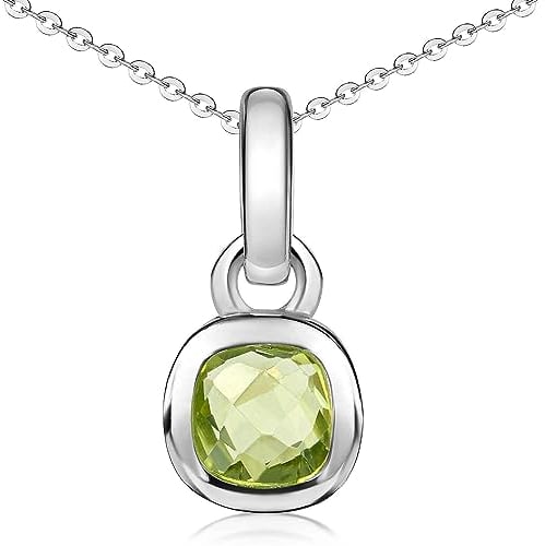 Materia Peridot Kette Silber 925 Damen Schmuck grün KA-248-Peridot_K141