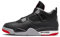 Nike Air Jordan 4 Retro Grandi Bambini, Nero/Rosso Fuoco - Grigio cemento, 6.5 Big Kid