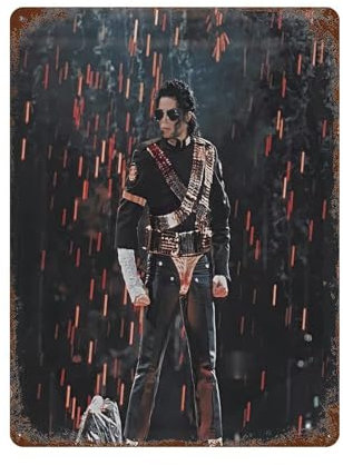 HAMAQAA Michael Jackson Dangerous Tour (2) Wanddekoration, Kunst, Metallblechposter, moderne Wohnkultur, Kunst, Metallposter, Hausbar, Laden, Dekorationen, Vintage-Schild, Geschenk, 39,9 x 30 cm
