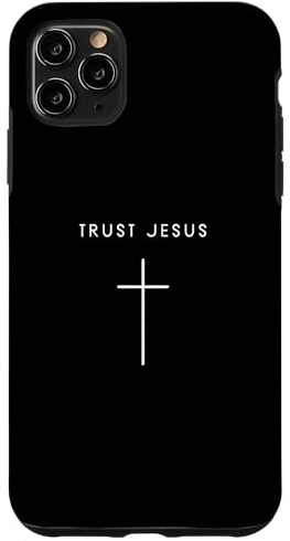 Trust Jesus Cross - Minimalistischer christlicher religiöser Jesus Hülle für iPhone 11 Pro Max