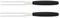 Giesser Messer - Made in Germany - Wurstgabel, Klinge 13 cm, rutschfest, Fleischgabel spülmaschinenfest, rostfrei, stabil, perfekt zum servieren (Schwarz - 2er Set)