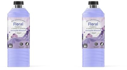 By Amazon Suavizante, Floral, 80 lavados (Paquete de 2)