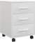 HOMCOM 3-Drawer Filing Cabinet, Mobile File Cabinet for Home Office, Small Rolling Filing Cabinet, Printer Stand, Under Desk File Cabinet for A4, Letter-Size Files, White Wood Grain