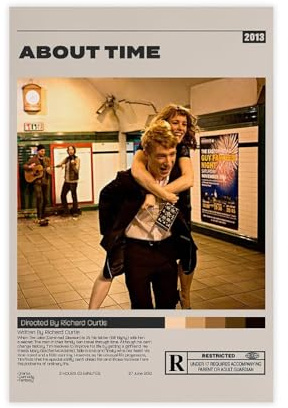ocvdfss About Time Poster, Filmposter, Leinwandposter, Wandkunst, Dekordruck, Bild Gemälde für Wohnzimmer, Schlafzimmer, Dekoration, 40 x 60 cm