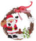 XIASABA Weihnachts-Haustür zum Aufhängen, künstlicher Kranz, Girlande, Weihnachtstürkranz, PVC-Weihnachtsgirlande, Ornament, Keine Montage erforderlich, verblasst Nicht, leicht zu (Weihnachtsmann)