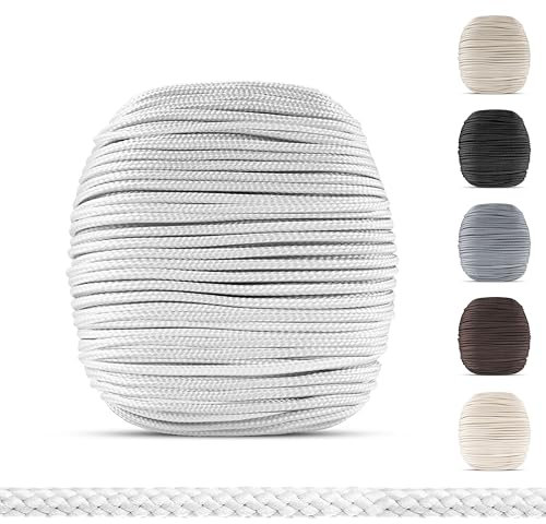 EFIXS Jalousien Schnur 2.2 mm - Weiss - 10-25 Meter - Hier: 15 Meter - Premium Jalousie Zugschnur - Ersatzschnur für Holz-, Bambus-, & Aluminiumjalousien - Hochwertige Jalousie Kordel
