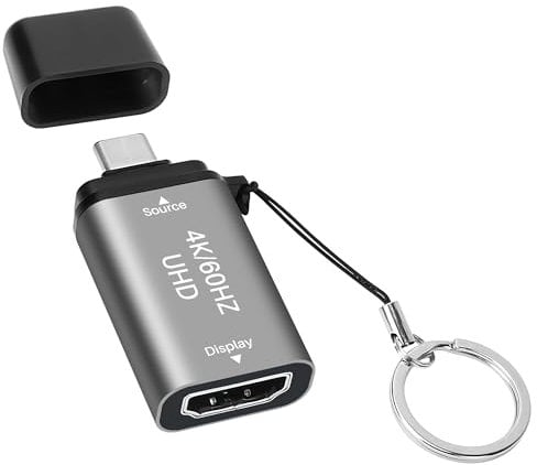 4K USB C to HDMI Adapter,Portable USB Type-C 3.1 Male (Source) to HDMI Female (Screen) Adapter Converter,4K@60Hz, (Thunderbolt 3/4 Compatible) for iPhone 16/15 series, MacBook Pro/Air, iPad, Galaxy 23