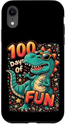 100 Days Of Fun Dinosaur Fun Celebration Case for iPhone XR