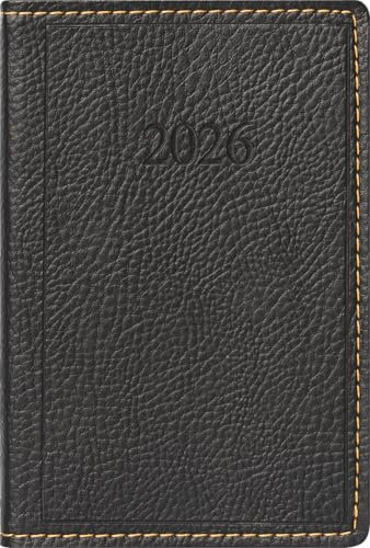 rido/idé Taschenkalender Mod. partner/Industrie I '26 | A7, Kunstleder, schwarz