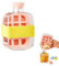 Ice Cube Bottle, Eiswürfel Flasche 2 In 1, Eiswürfelflasche mit Strohhalm, Wiederverwendbare Eiswürfel für Flaschen, Eiswürfelbox mit Deckel Klein für Gefrierschrank, Kaffee, Saft und Getränke, 500ml