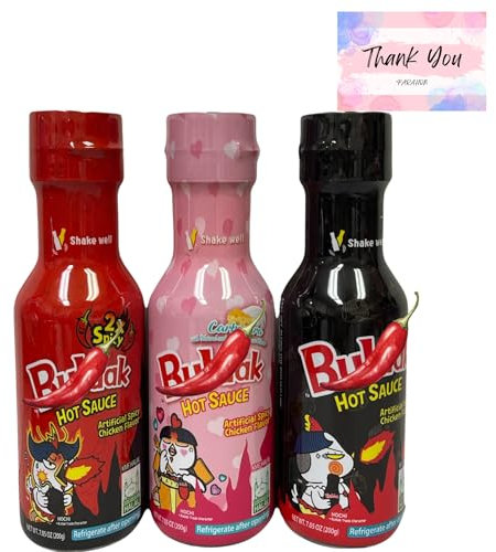 Korean Extra Spicy Hot Sauce – Halal Certified – Authentic Korean Flavour for Ramen, BBQ & Wings Noodle and Ramen (Pack of 3, Trio Sauce)