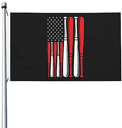 Banderas americanas de béisbol vintage para exteriores, de 90 x 150 cm, de poliéster resistente de doble cara, para el hogar, el patio, el festival, la decoración del jardín al aire libre, banderas de